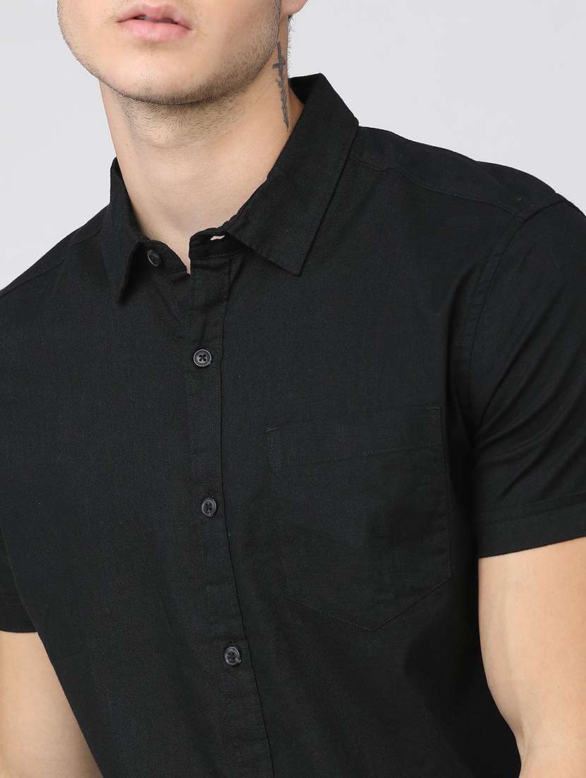 men collared short sleeves casual shirt - 21487674 -  Standard Image - 5
