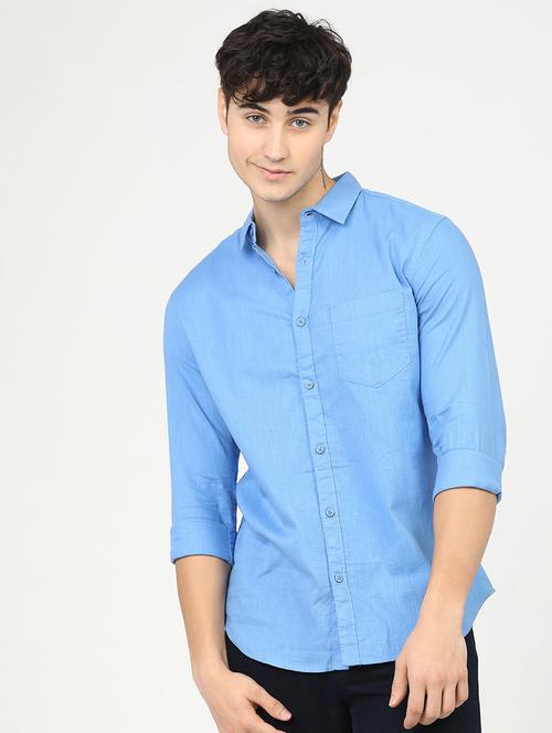 men collared long sleeves casual shirt - 21487702 - Standard Image - 0