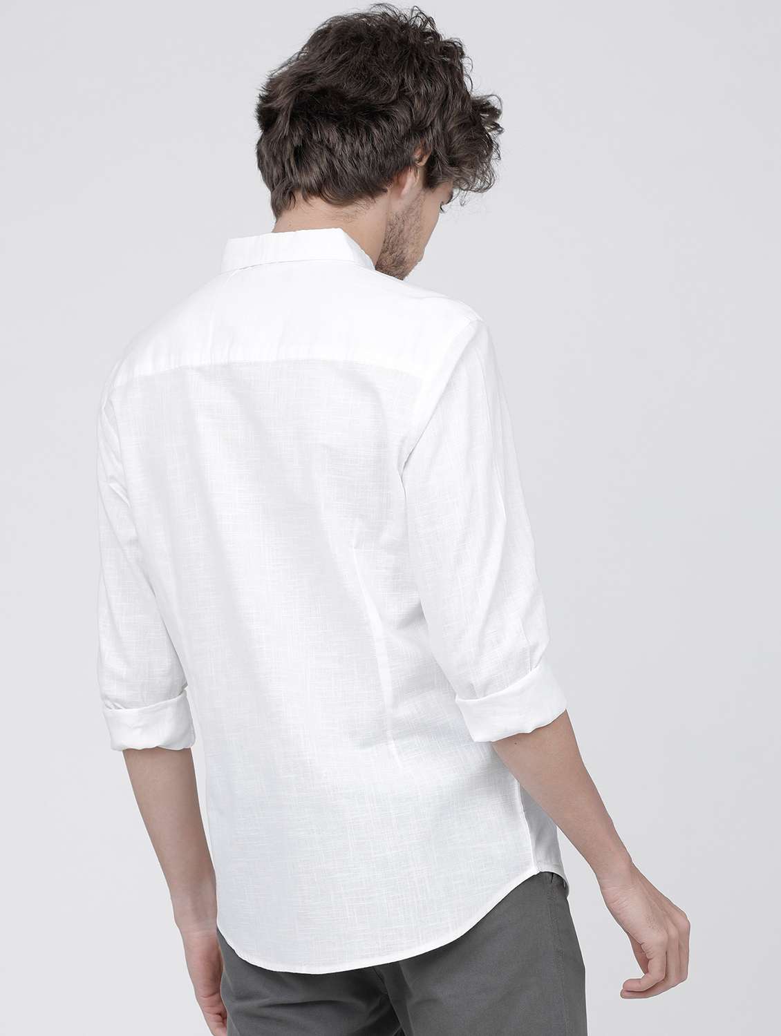 men collared long sleeves casual shirt - 21487715 -  Standard Image - 3