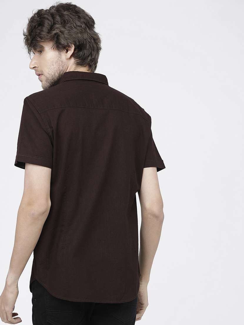 men collared short sleeves casual shirt - 21487737 -  Standard Image - 3