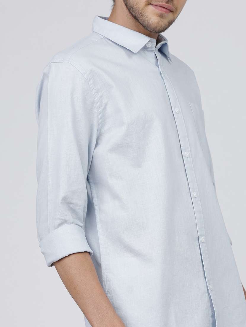 men solids long sleeves casual shirts - 21487746 -  Standard Image - 5