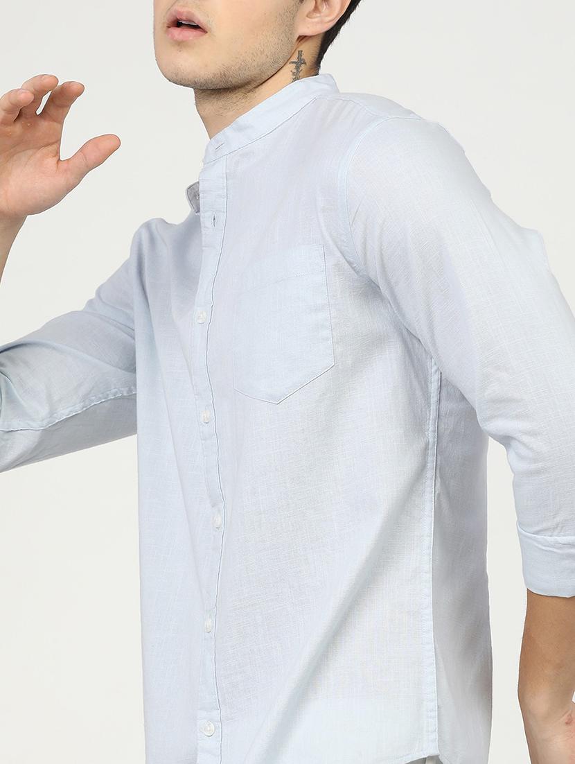 men solids long sleeves casual shirts - 21487747 - Standard Image - 5
