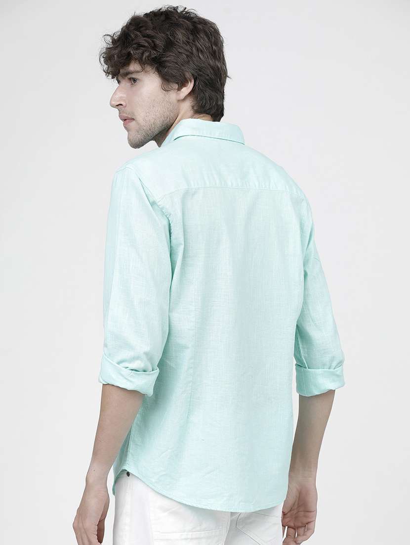 men solid long sleeve casual shirts - 21487767 -  Standard Image - 3