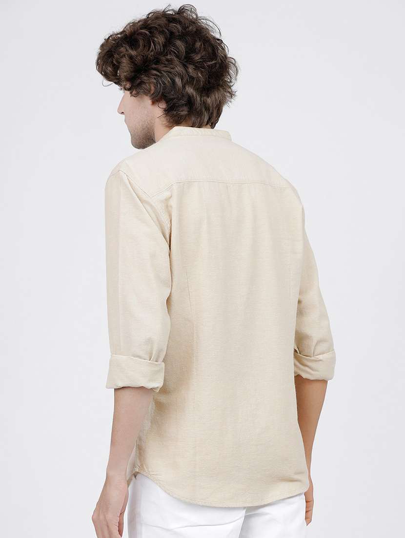 men solid long sleeve casual wear shirt - 21487814 -  Standard Image - 3