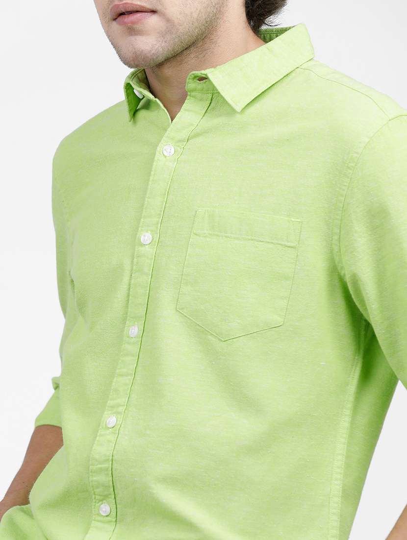 men solid collared casual wear shirt - 21487821 -  Standard Image - 5