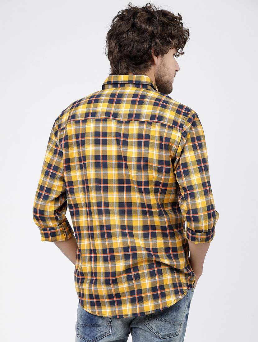 men checkered casual wear shirt - 21487830 - Standard Image - 3