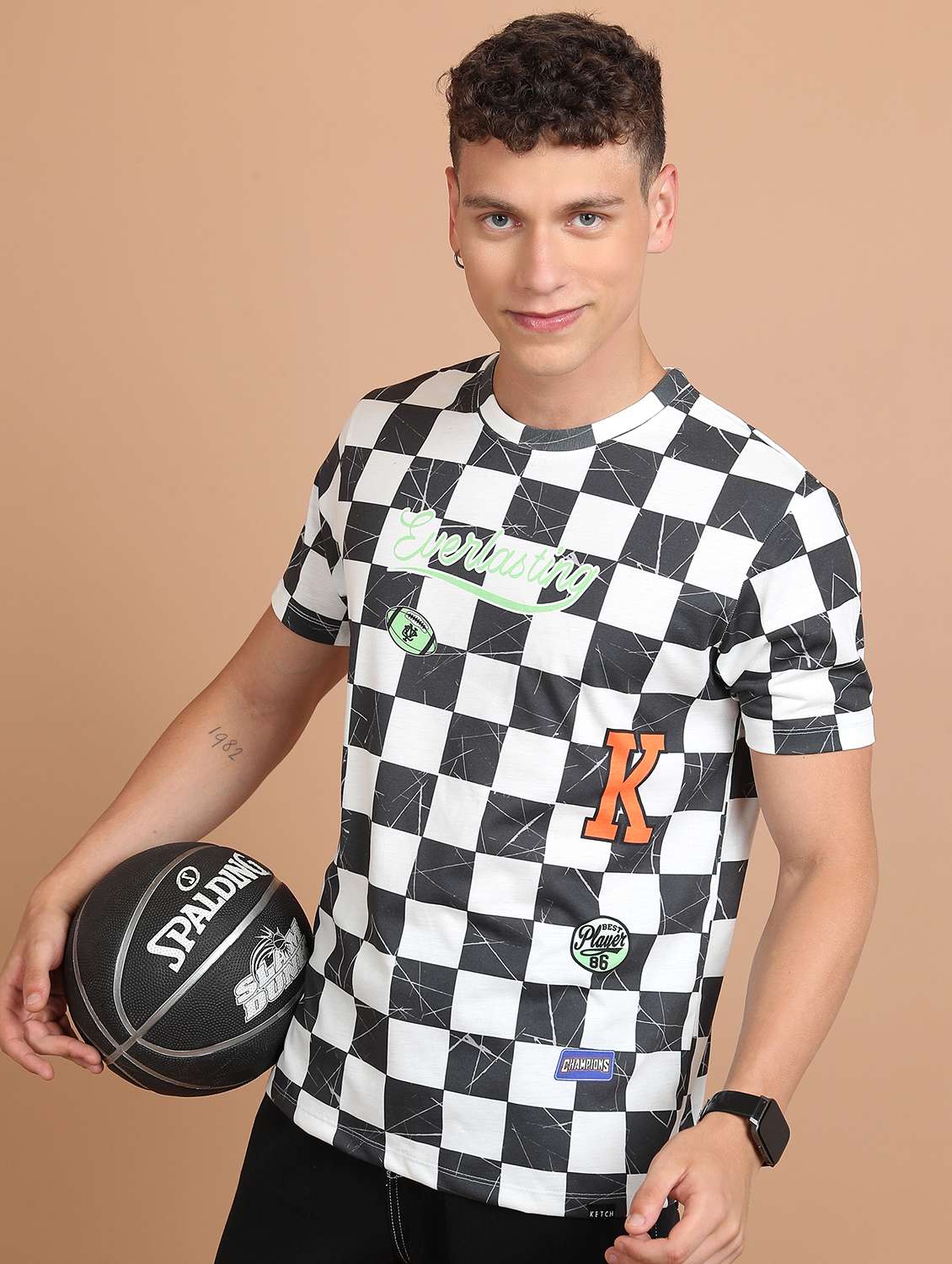 men all over print short sleeves t-shirt