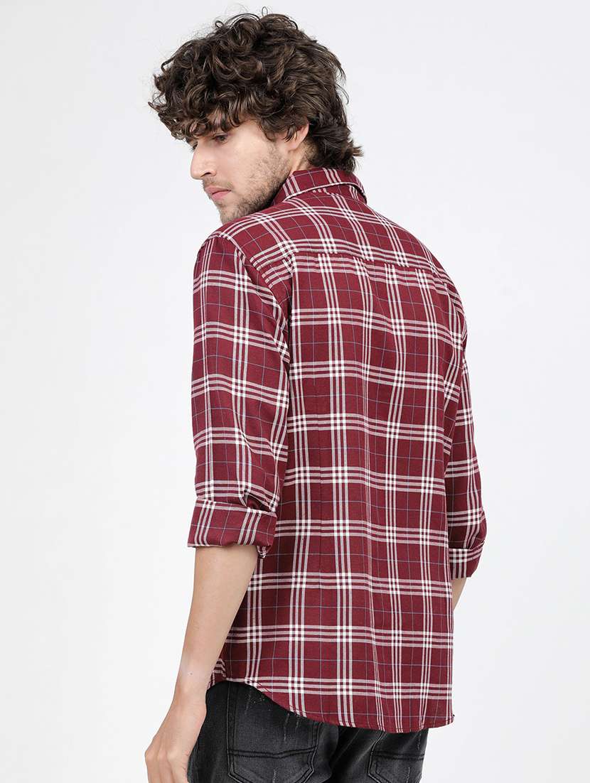 men checkered casual wear shirt - 21487845 -  Standard Image - 3