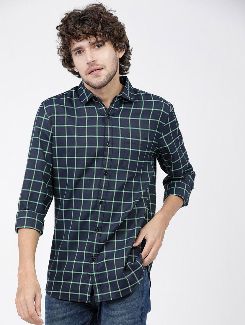 men checkered casual wear shirt