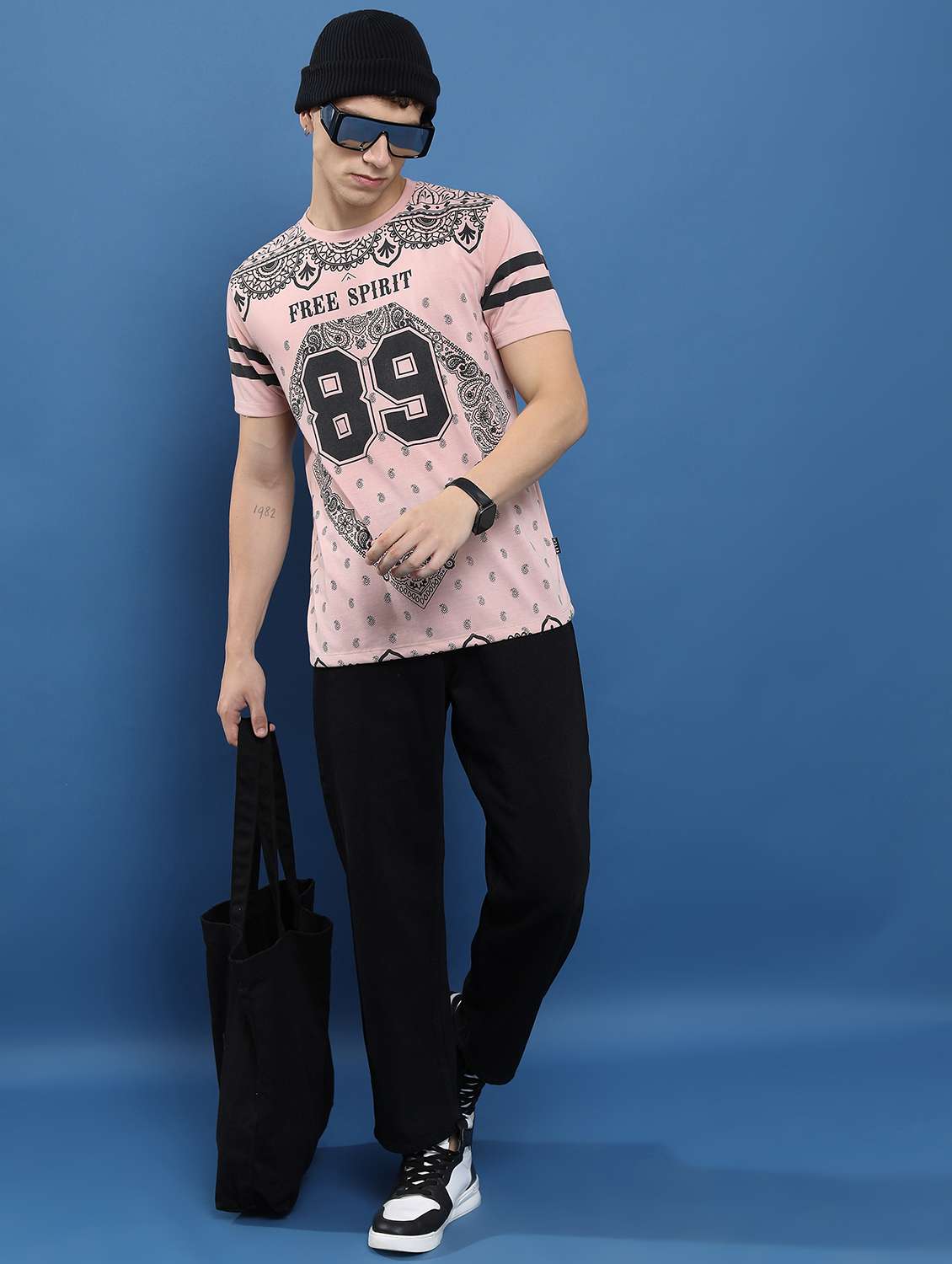 men round neck front print t-shirt - 21487931 -  Standard Image - 3