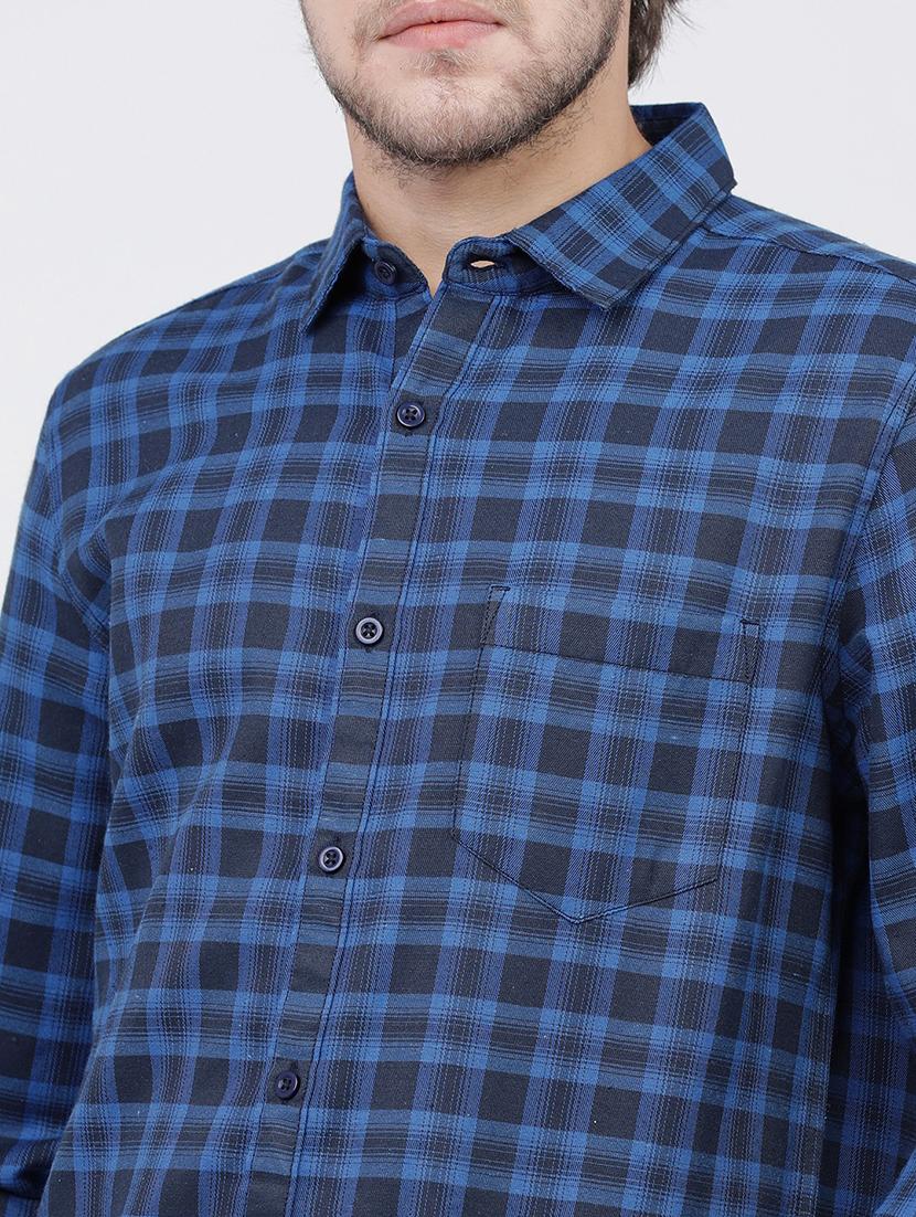 men long sleeved checkered casual shirt - 21487952 - Standard Image - 5
