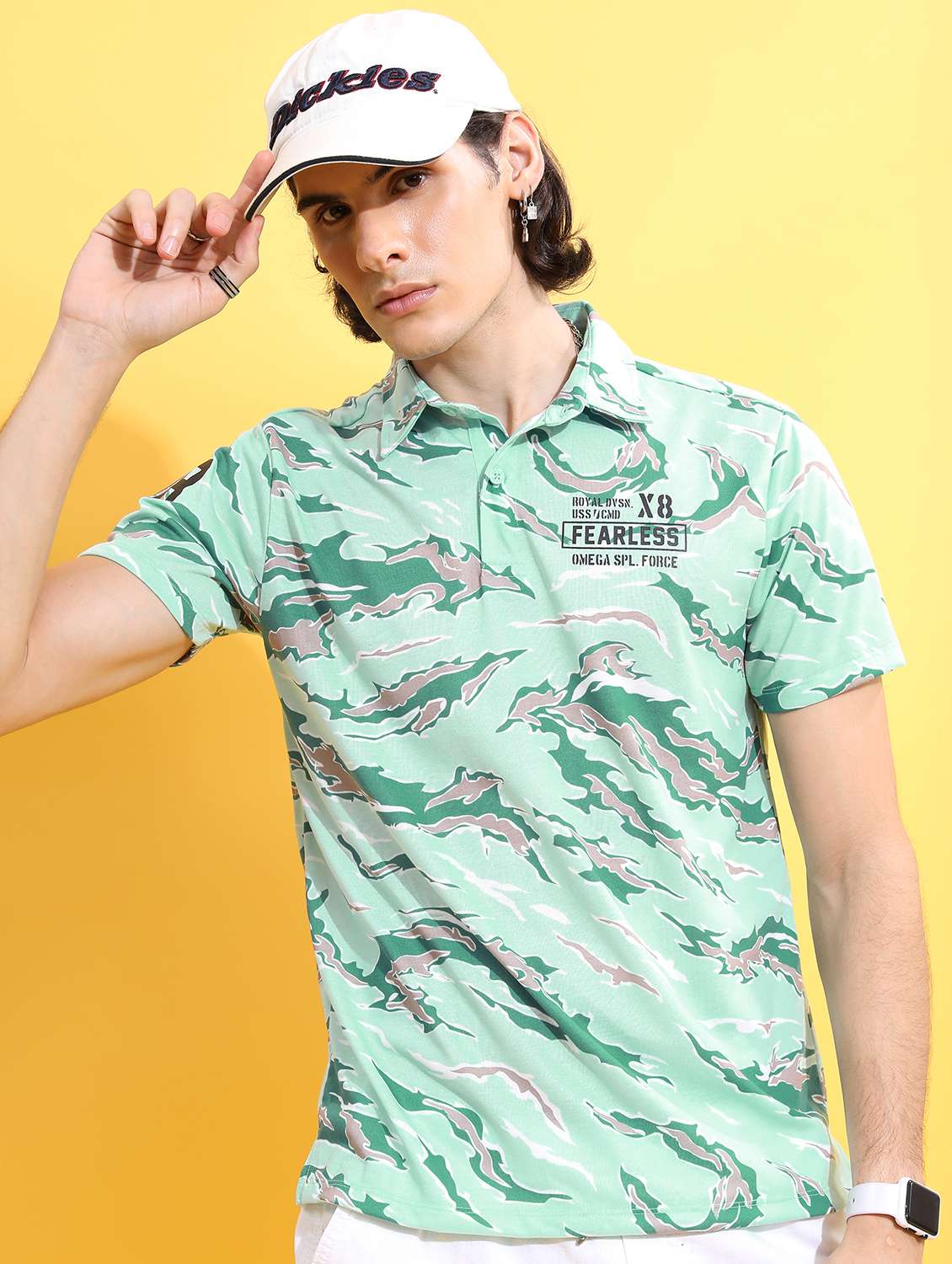 men polo neck printed t-shirt - 21487954 - Zoom Image - 0