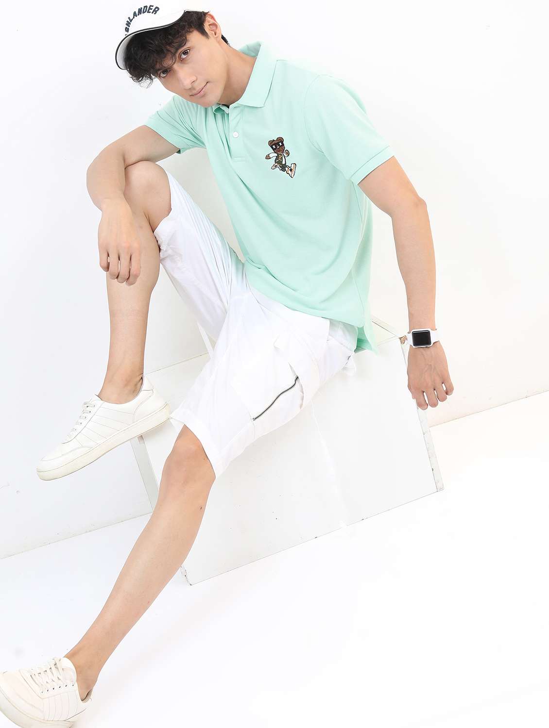 men polo neck placement printed t-shirt - 21488018 - Standard Image - 3