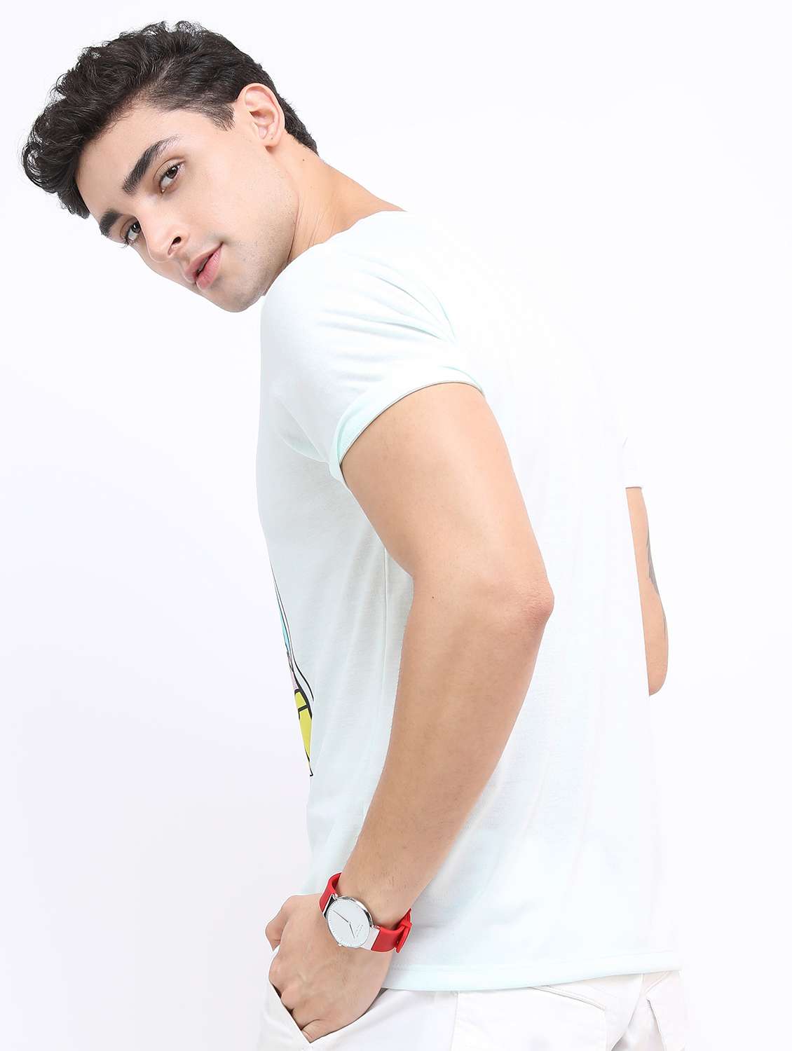 men short sleeved front printed t-shirt - 21488025 -  Standard Image - 3