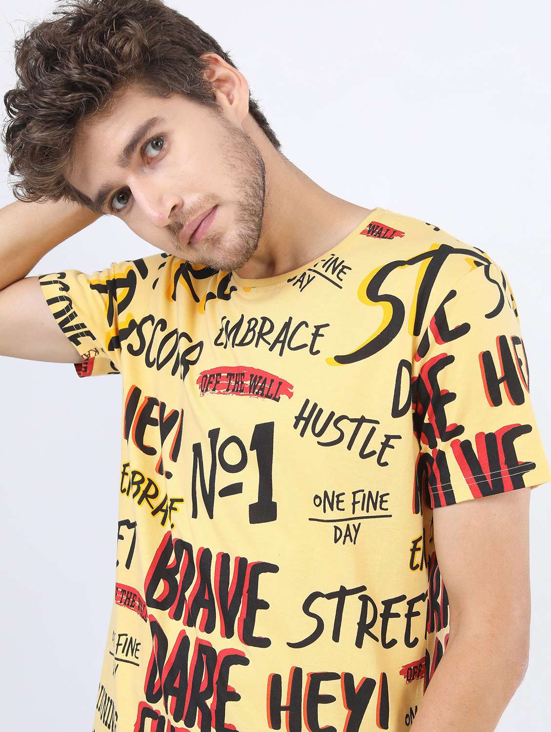 men short sleeved typographic printed t-shirt - 21488039 -  Standard Image - 3