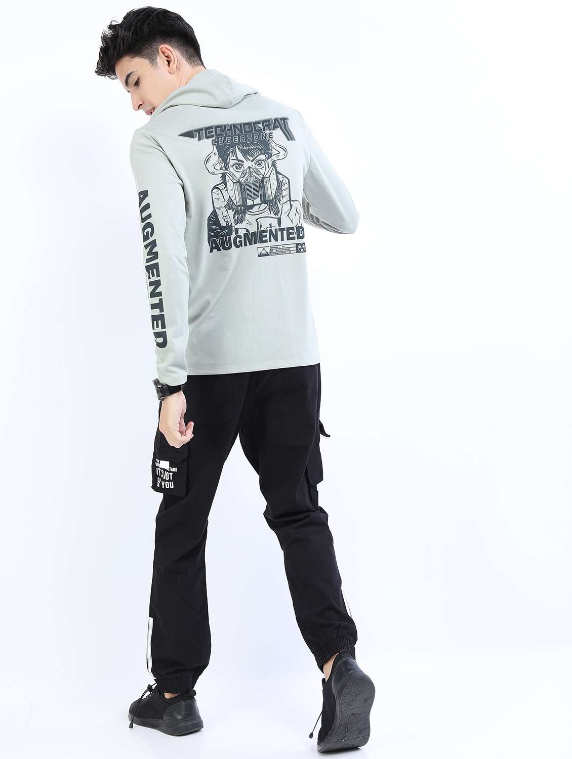 men long sleeved back printed t-shirt - 21488041 -  Standard Image - 3