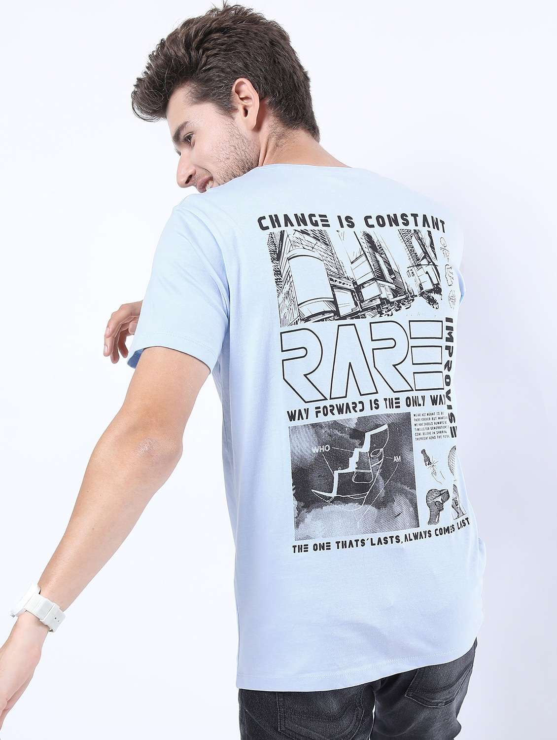 men back print short sleeve regular fit t-shirt