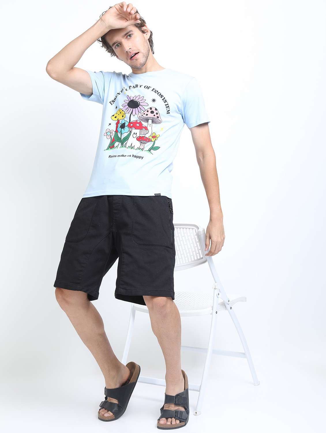 men short sleeve front print t-shirt - 21488057 -  Standard Image - 3