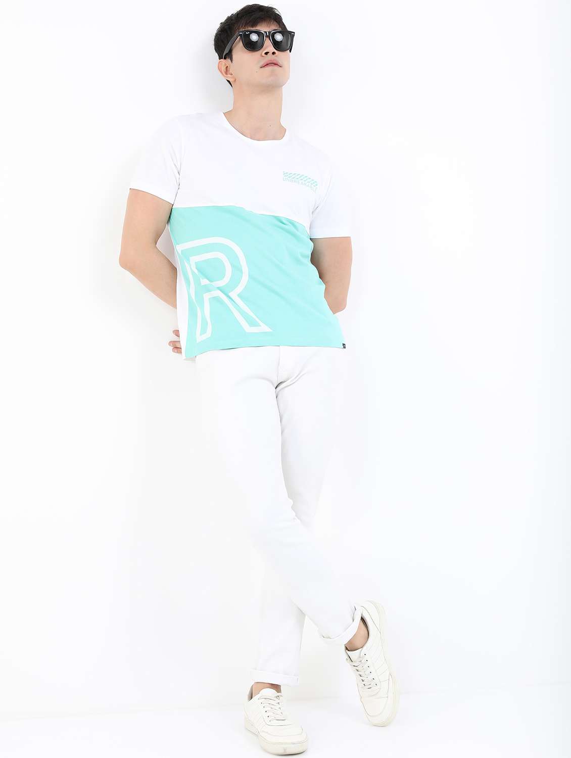 men short sleeve color block t-shirt - 21488060 -  Standard Image - 3