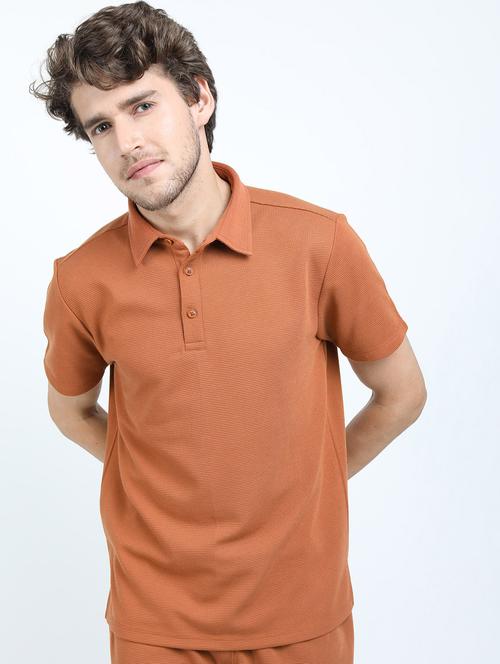 men solid short sleeve regular fit polo t-shirt - 21488101 - Standard Image - 0