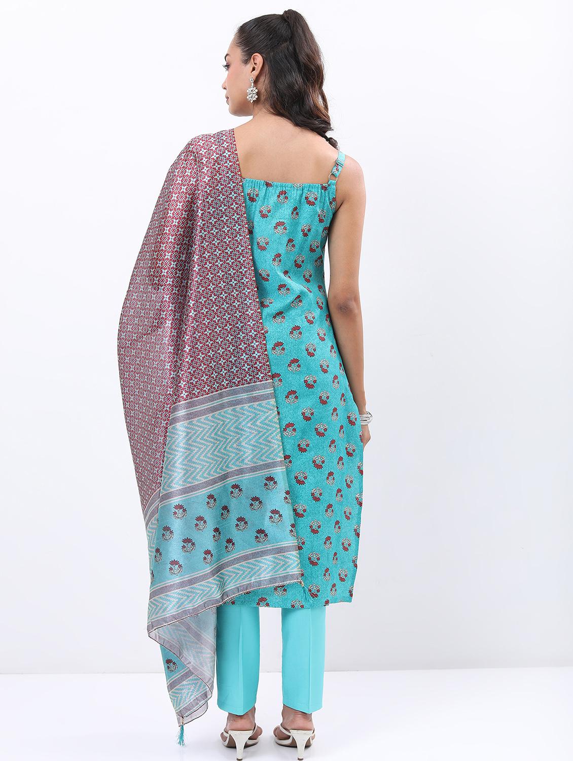 women floral printed kurta pant set with dupatta - 21488137 - Standard Image - 3