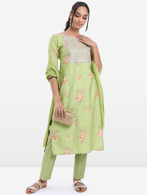 women neo mint kurta pant set with dupatta - 21488147 -  Standard Image - 0