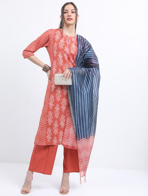 women printed kurta palazzo set with dupatta - 21488186 -  Standard Image - 0