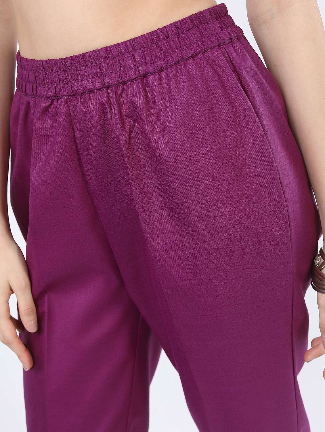 purple self-designed kurta pant set - 21488364 - Standard Image - 3