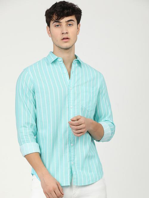 men striped casual shirt - 21488509 - Standard Image - 0