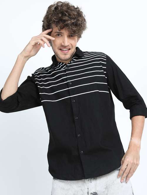 men striped casual shirt - 21488513 - Standard Image - 0