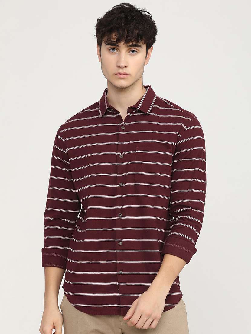 men striped casual shirt - 21488524 -  Zoom Image - 0