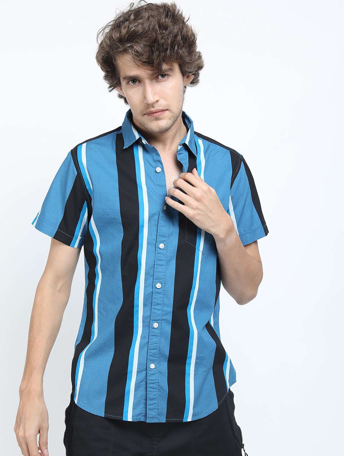 men striped casual shirt