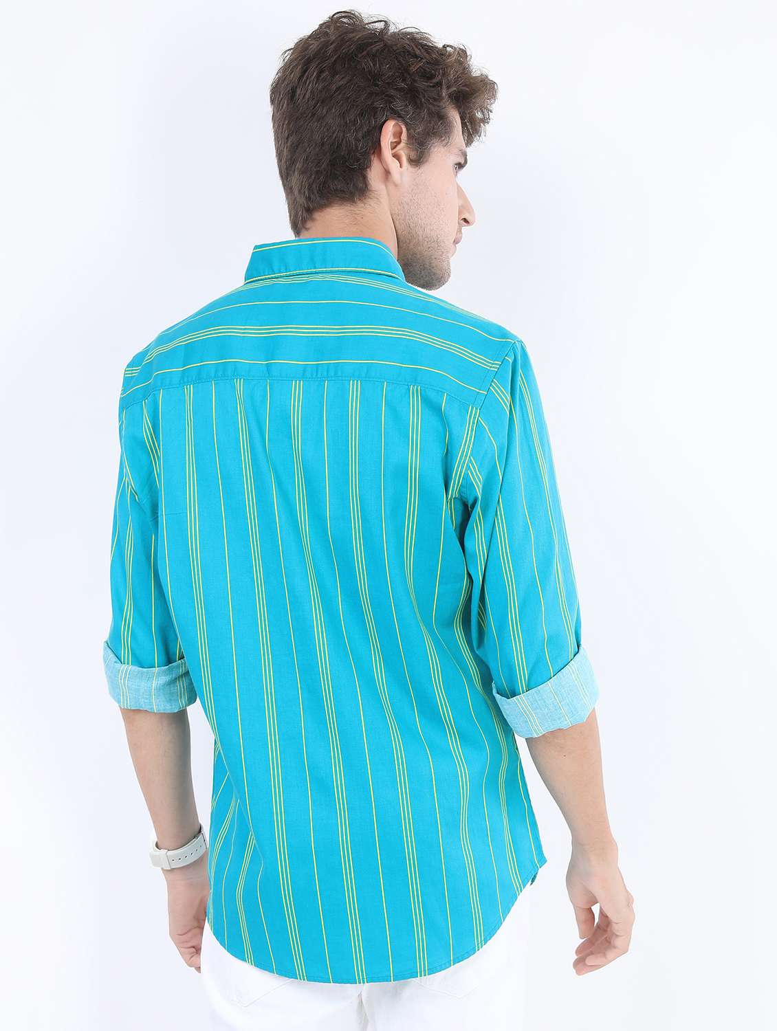 men striped casual shirt - 21488551 - Standard Image - 3