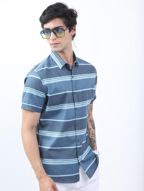 men striped casual shirt - 21488567 - Standard Image - 0