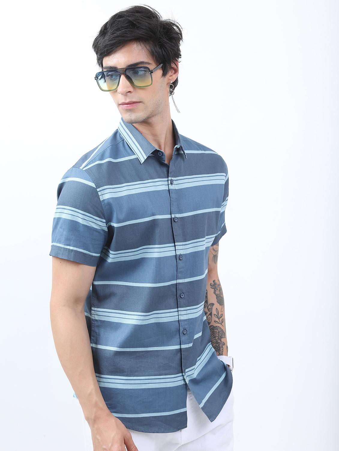 men striped casual shirt - 21488567 - Zoom Image - 0