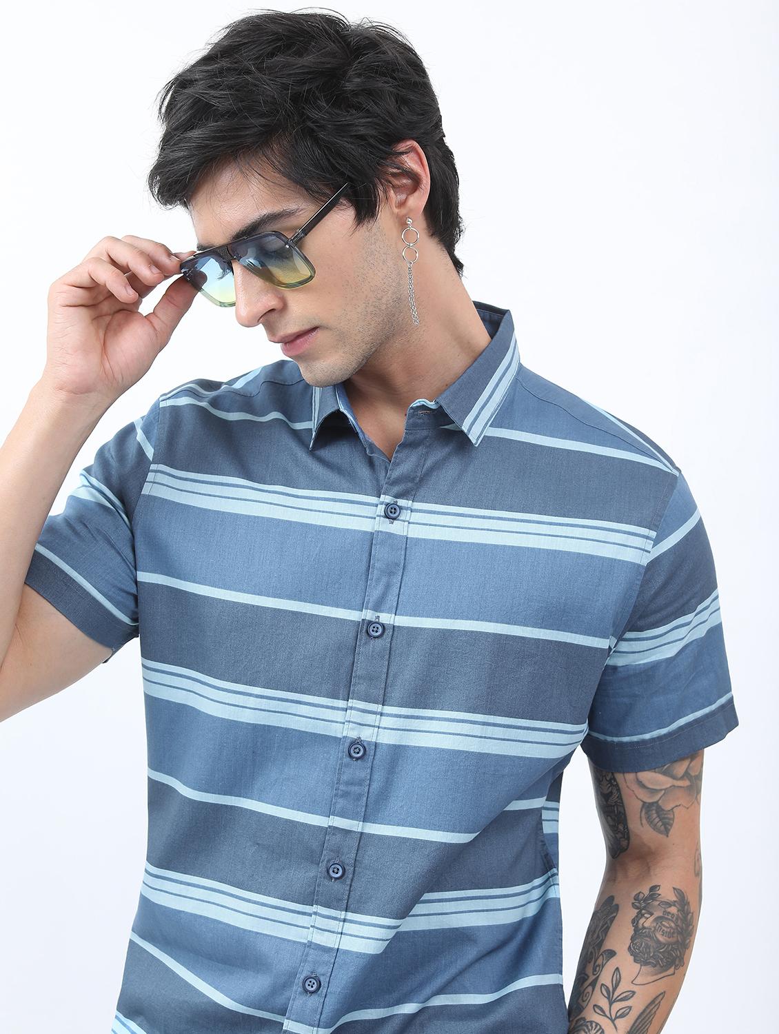 men striped casual shirt - 21488567 - Standard Image - 3