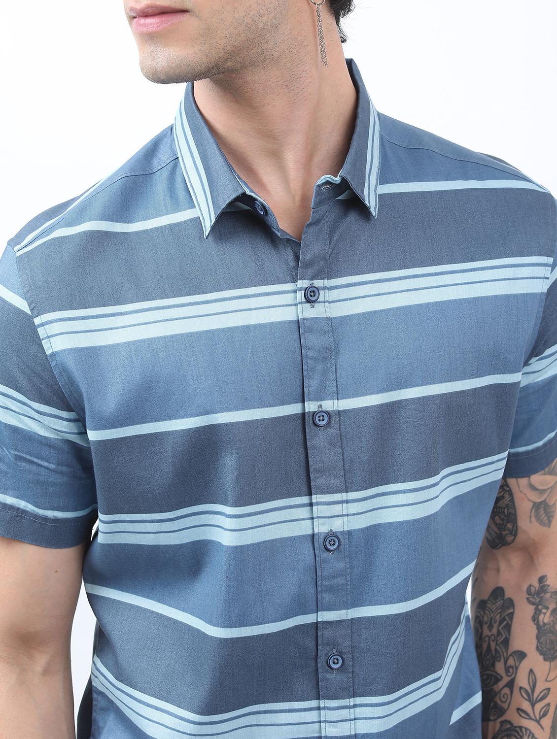 men striped casual shirt - 21488567 - Standard Image - 5