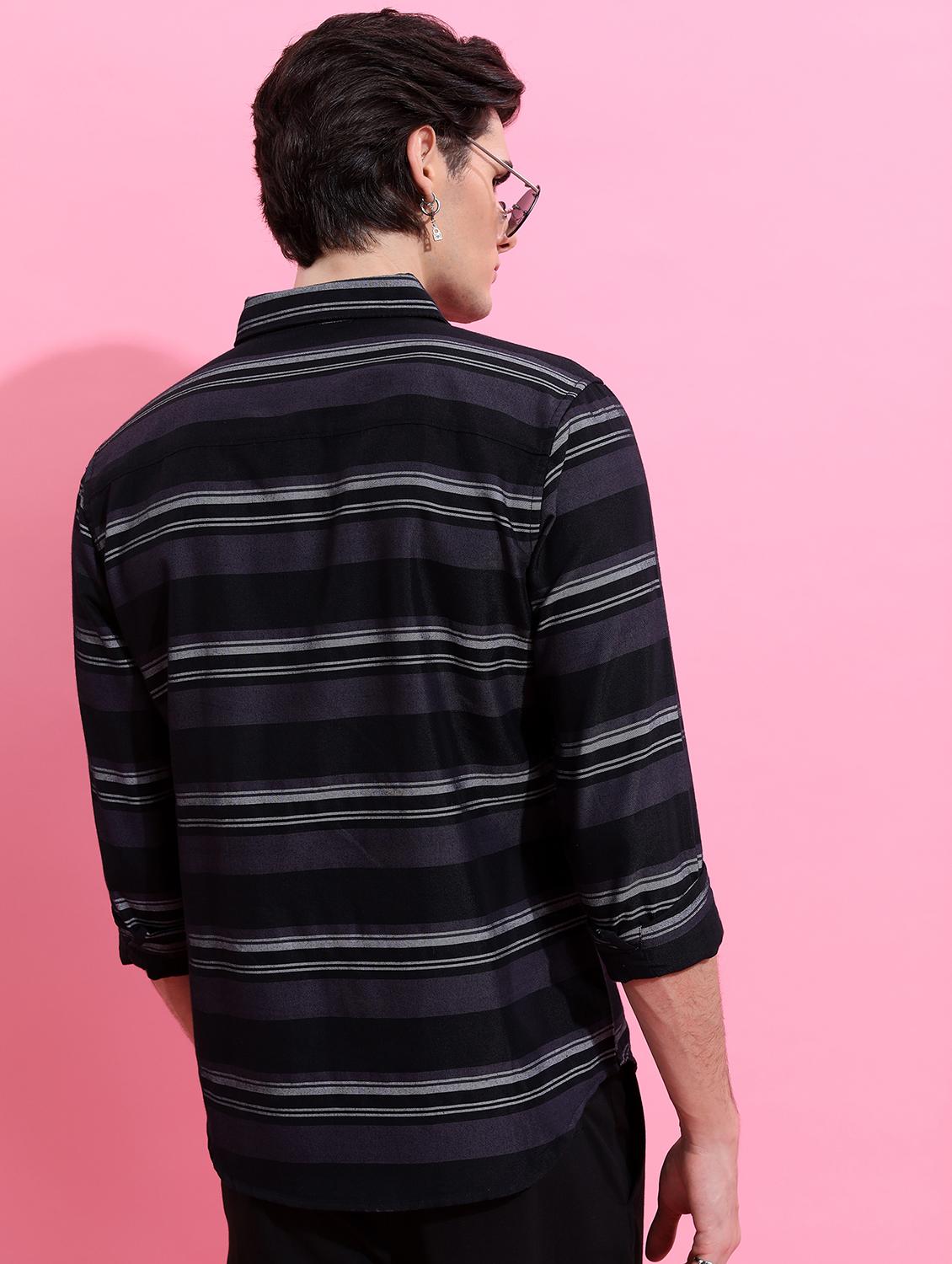 men striped casual shirt - 21488578 - Standard Image - 3