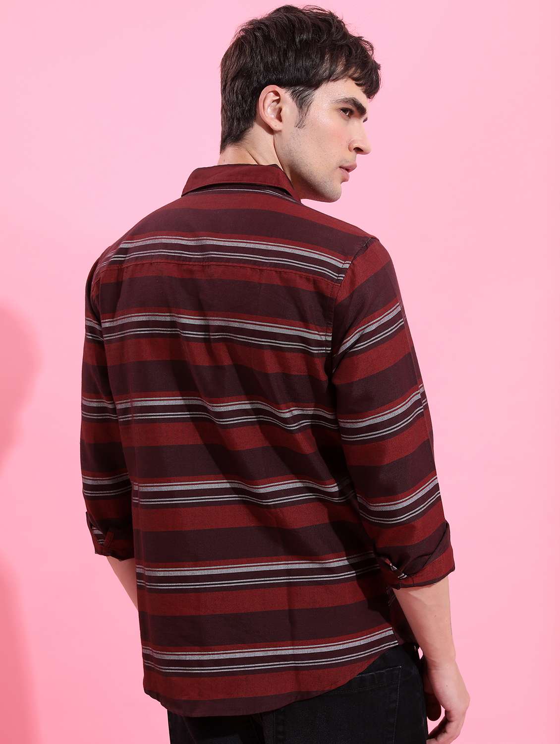 men striped casual shirt - 21488599 -  Standard Image - 3