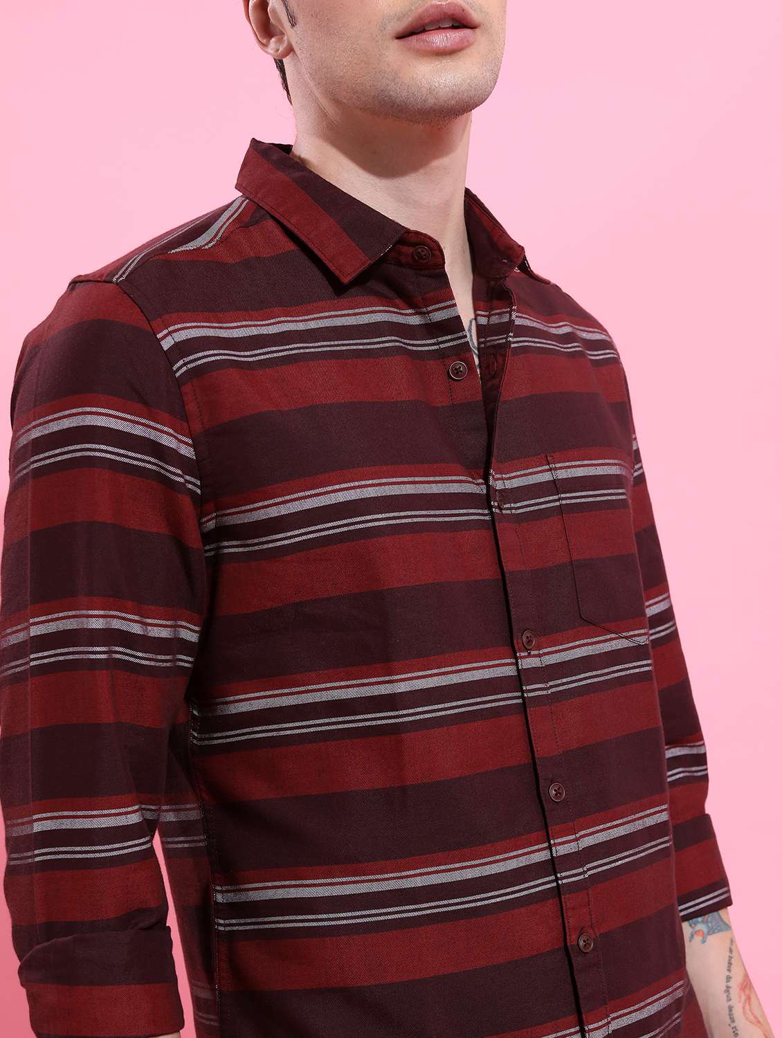men striped casual shirt - 21488599 -  Standard Image - 5