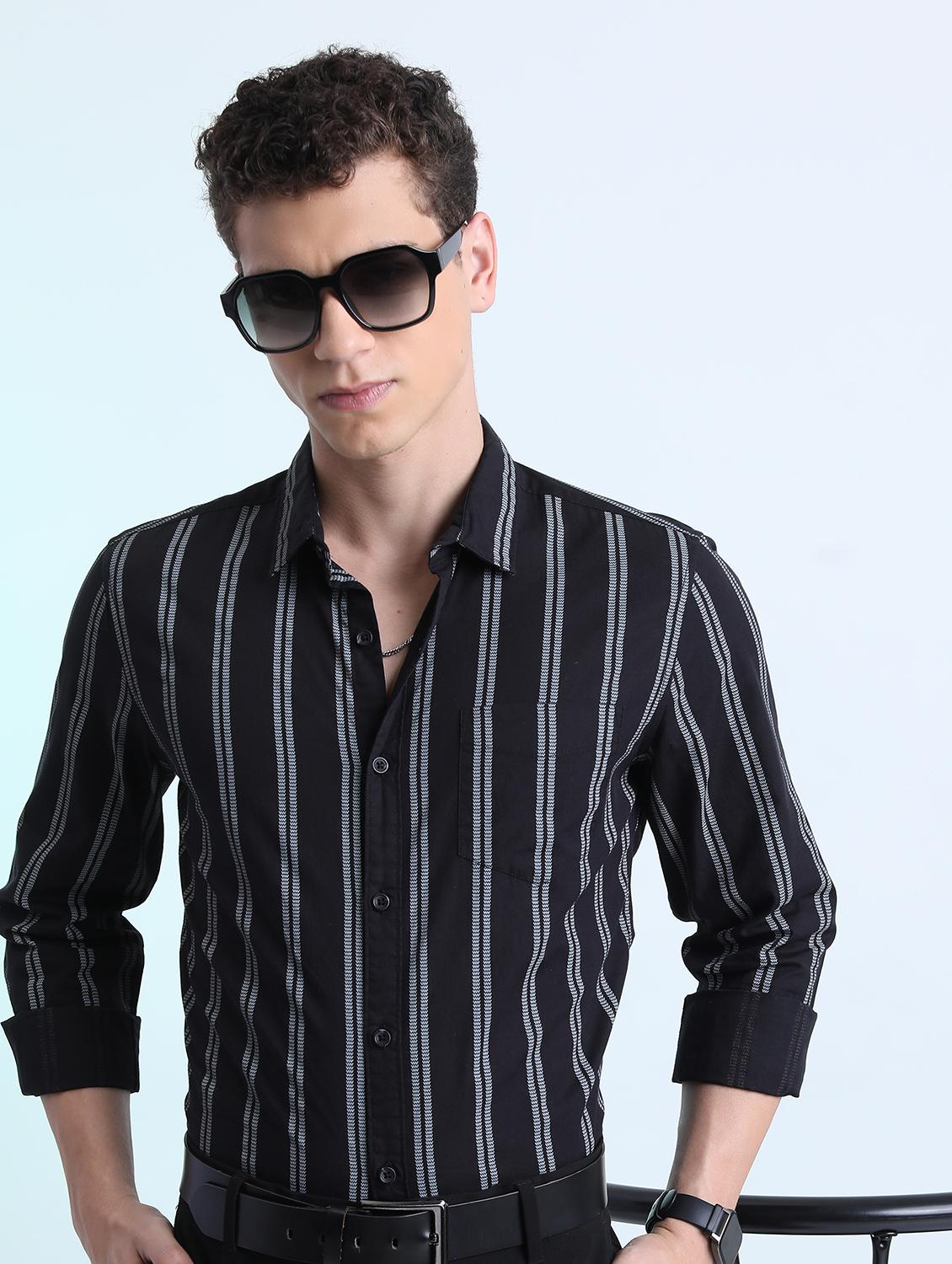 men striped casual shirt - 21488606 - Zoom Image - 0