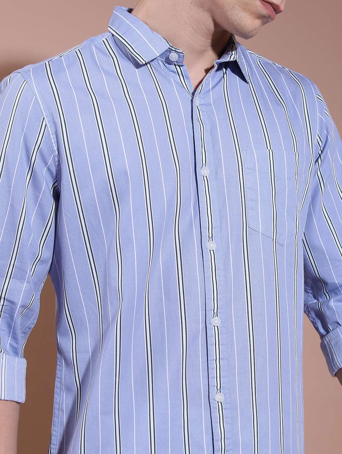 men striped casual shirt - 21488614 - Standard Image - 3