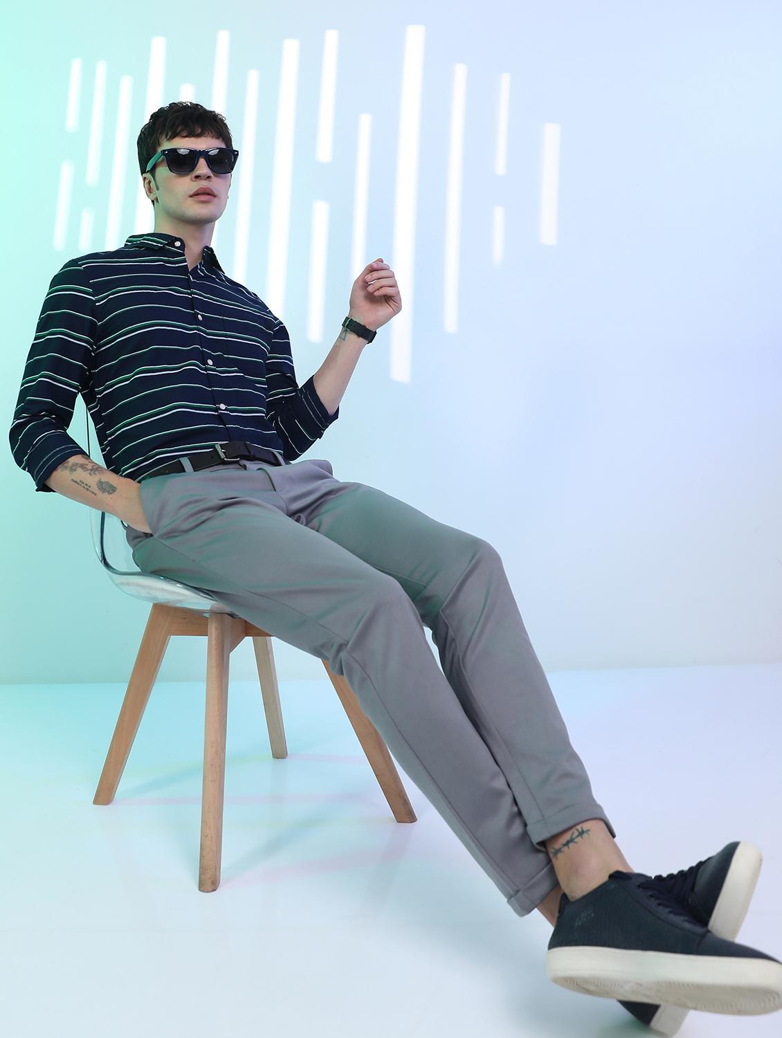 men striped casual shirt - 21488622 - Standard Image - 3