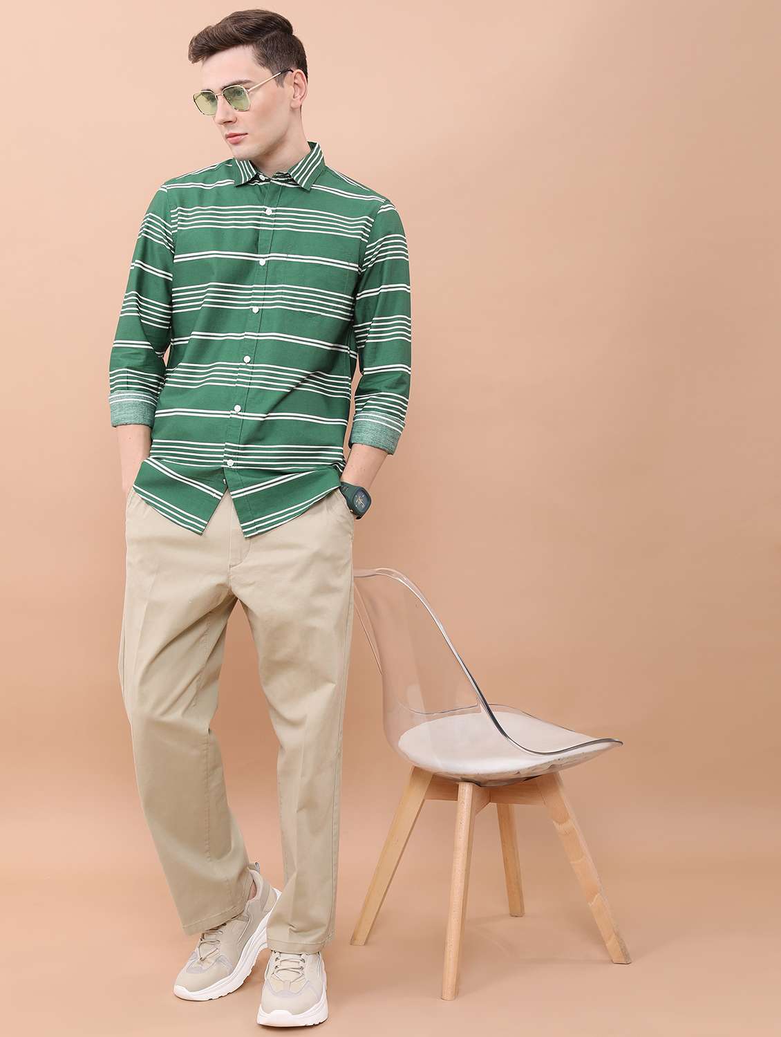men striped casual shirt - 21488625 -  Standard Image - 3