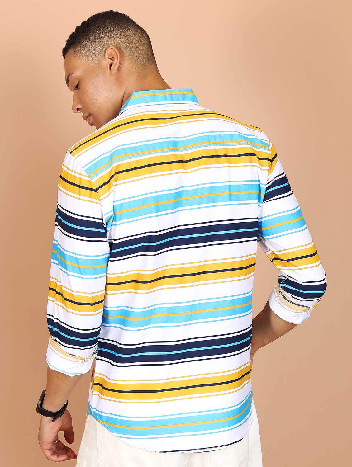 men striped casual shirt - 21488637 -  Standard Image - 3