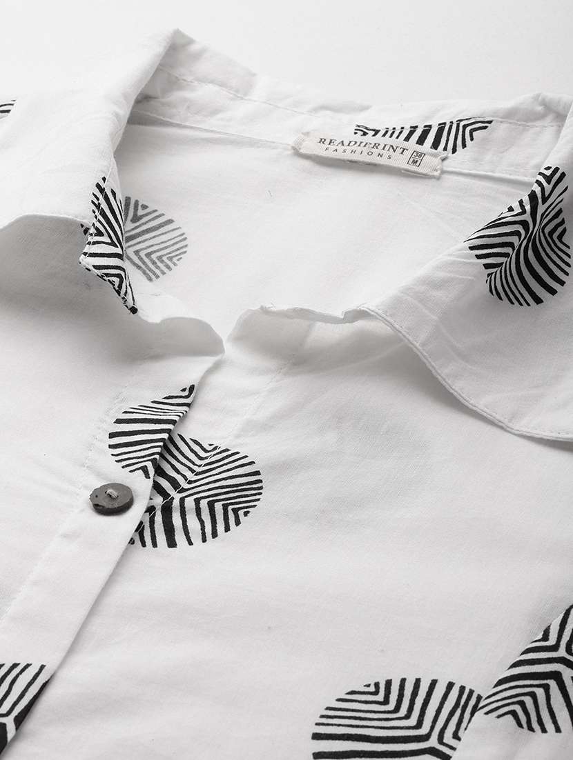 women white printed co-ord set - 21489111 -  Standard Image - 5