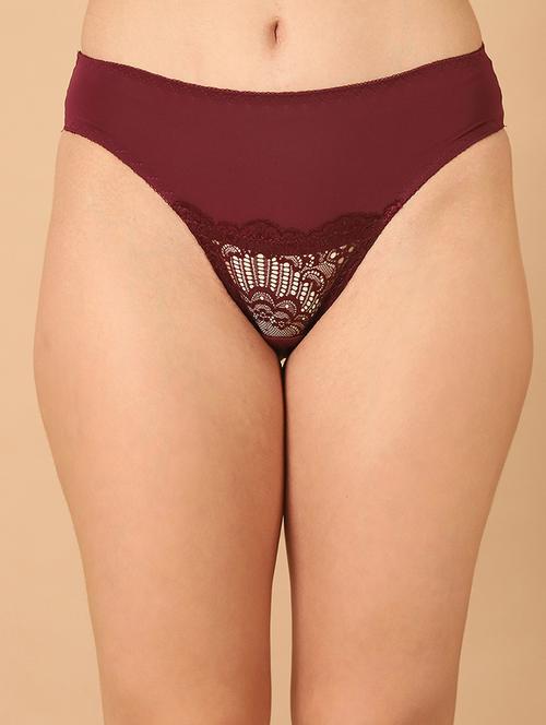 women solid lace bikini panty - 21489178 - Standard Image - 0