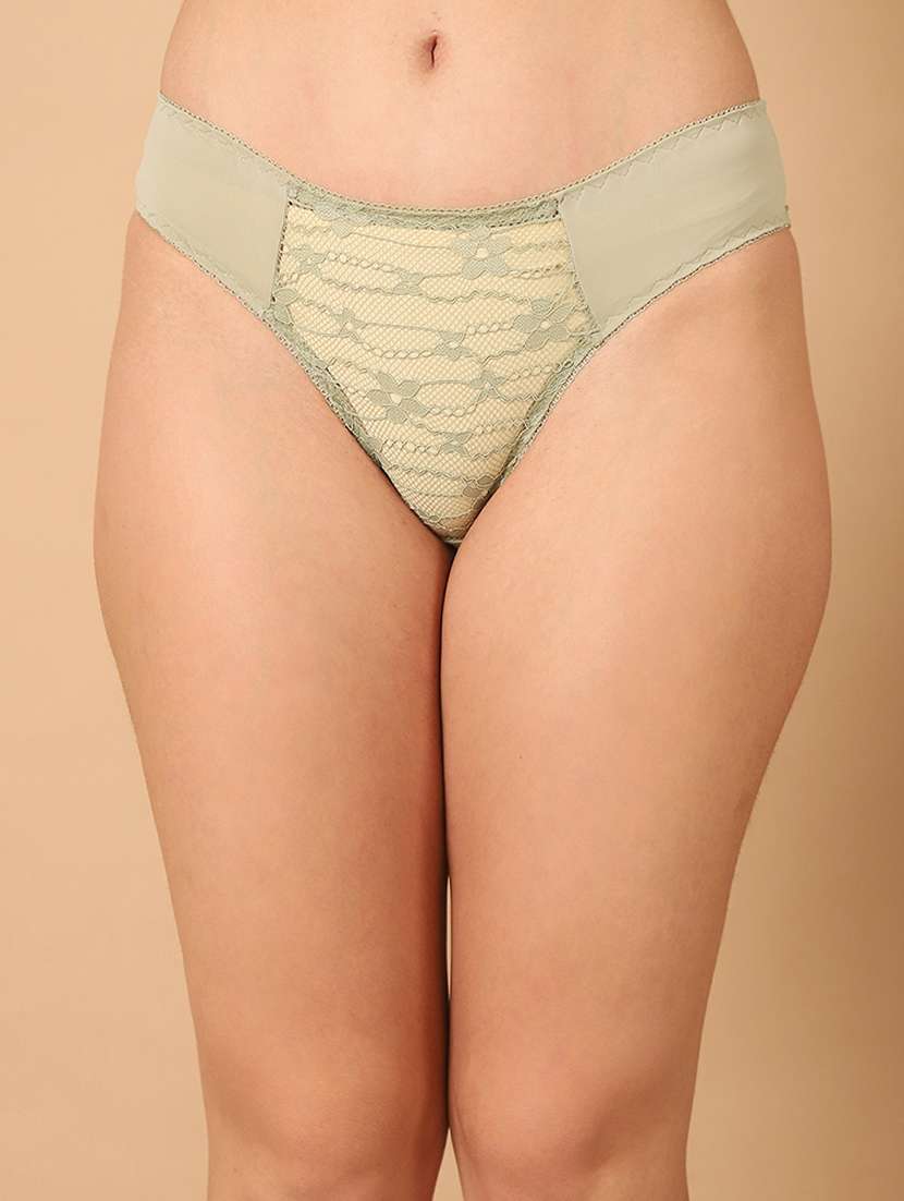 women solid lace bikini panty - 21489182 - Zoom Image - 0