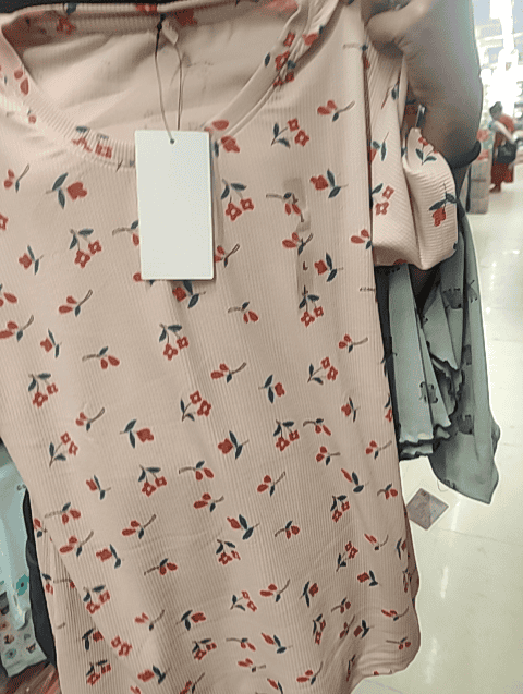 peach rib tshirt - 21489267 - Zoom Image - 0