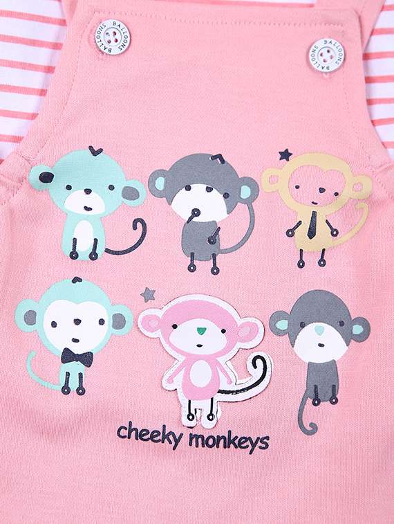 boys printed long sleeves t-shirt & dungaree set - 21489292 -  Standard Image - 3